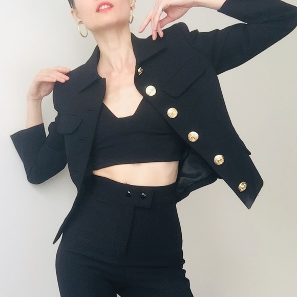 VERSACE Rare Vintage Versus Wool Fitted Blazer - Picture 11 of 16